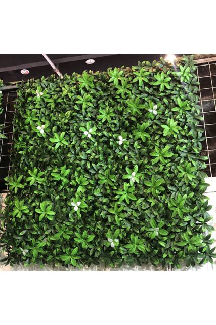 Living and Home 100cm W X 100cm H Artificial Gardenia Leaf Hedge Greenery Panel in Green - Size: 100 cm W X 100 cm H - image 1