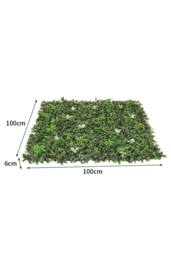 Living and Home 100cm W X 100cm H Artificial Gardenia Leaf Hedge Greenery Panel in Green - Size: 100 cm W X 100 cm H - thumbnail 3