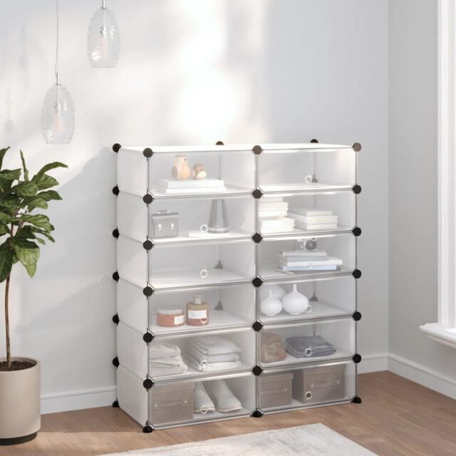 Berkfield Home Shoe Rack Transparent 94.5x36.5x106 cm PP in Clear - image 1