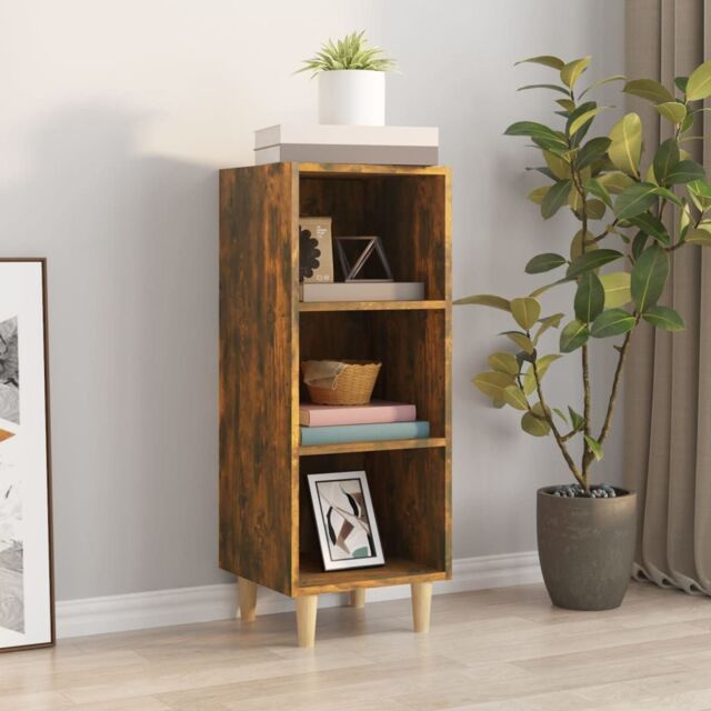 Berkfield Home Sideboard Smoked Oak 34.5x32.5x90 cm Engineered Wood in Brown - image 1