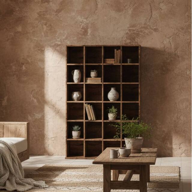 Wyld Haus Limi Wooden Rustic Brown Adjustable CD & DVD Storage Cabinet - image 1