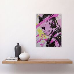 "Artery8 Cyberpunk Woman Portrait Hot Pink Modern Wall Art Print - Size: W12"" x H16""" - thumbnail 4