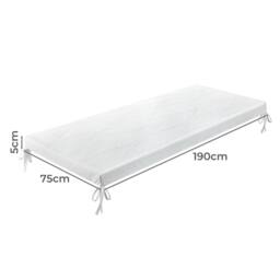 Lavio Mattress Topper Camping High Density Foam Car Floor Roll Bed Mat in White - Size: Single - thumbnail 4