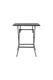 Living and Home Square Rattan Folding Outdoor Bistro Table Garden Dining Table in Black - thumbnail 4