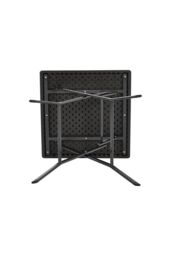 Living and Home Square Rattan Folding Outdoor Bistro Table Garden Dining Table in Black - thumbnail 5