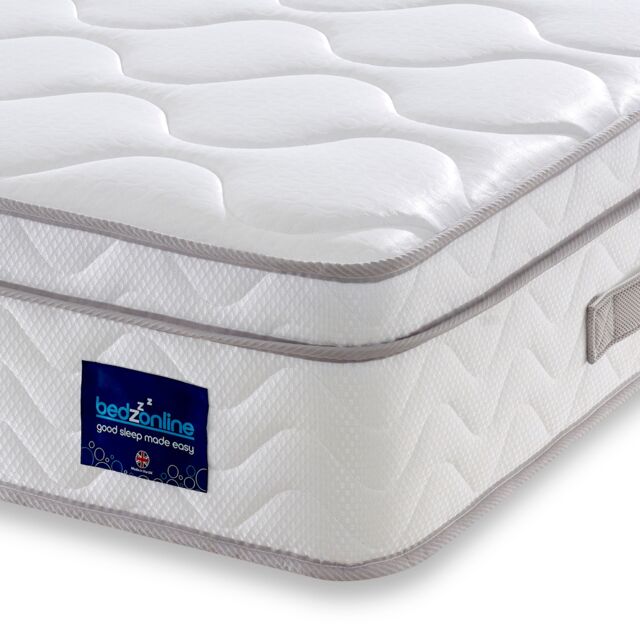 Bedzonline 4FT Small Double Box Top Premium Tranquility Mattress - Pocket Sprung & Breathable Foam in White - image 1