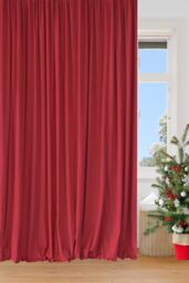 Neel Blue 3x3 Metres Curtain Backdrop, Polyester Fabric Drapes in Red - Size: 300 cm - thumbnail 2