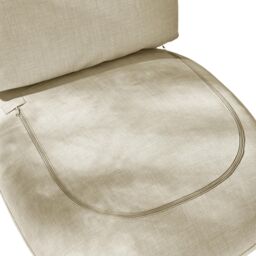 FurnitureboxUK Iko Solid Wood & Cream Indoor / Outdoor Accent Chair in Brown - thumbnail 5