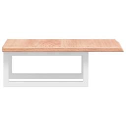 Berkfield Home Basin Shelf Wall Mounted Steel & Solid Wood Oak in Brown - thumbnail 5