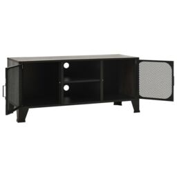 Berkfield Home TV Cabinet Grey 105x36x47 cm Metal & MDF - Size: 105 x 36 x 47 cm - thumbnail 6