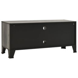 Berkfield Home TV Cabinet Grey 105x36x47 cm Metal & MDF - Size: 105 x 36 x 47 cm - thumbnail 5