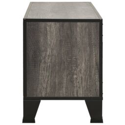 Berkfield Home TV Cabinet Grey 105x36x47 cm Metal & MDF - Size: 105 x 36 x 47 cm - thumbnail 4