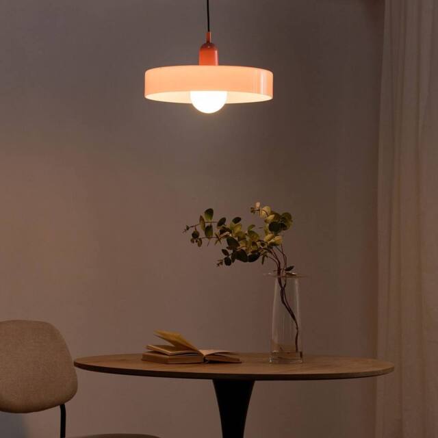 Wyld and Coco Pendant Lamp Pink Glass Shade Inner Globe Retro Modern Ceiling - image 1
