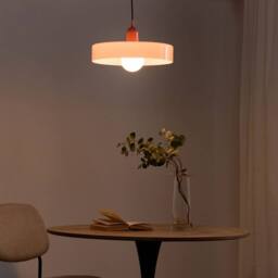 Wyld and Coco Pendant Lamp Pink Glass Shade Inner Globe Retro Modern Ceiling