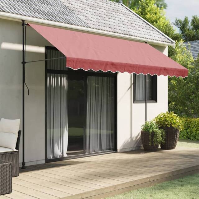 Berkfield Home Replacement Fabric for Awning Valance Burgundy Stripe 3.5 m in Red - image 1