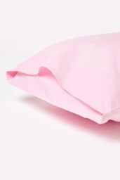 Homescapes Cotton Kids Pillowcases 40 x 60 cm 200 Thread Count, 2 Pack in Pink - thumbnail 2