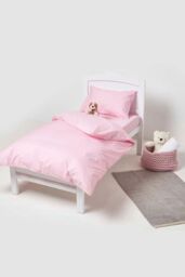 Homescapes Cotton Kids Pillowcases 40 x 60 cm 200 Thread Count, 2 Pack in Pink - thumbnail 4