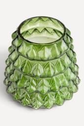 Candlelight Small Glass Christmas Tree Candle Green Pine-Scented - thumbnail 3