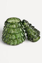 Candlelight Small Glass Christmas Tree Candle Green Pine-Scented - thumbnail 5