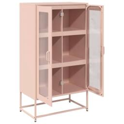 Berkfield Home Highboard Pink 68x39x123 cm Steel - Size: 68 x 39 x 123 cm - thumbnail 6