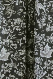 Burleigh x Bedeck 'Regal Peacock' Lined Curtains in Charcoal - Size: 229 cm width x 183 cm drop - thumbnail 3