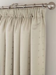 Luxury Living Adi Lined Pencil Pleat Curtains in Cream - Size: 117 cm width x 229 cm drop - thumbnail 5