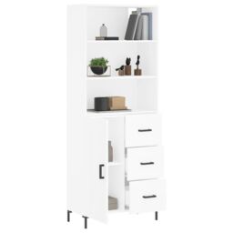 Berkfield Home Highboard White 69.5x34x180 cm Engineered Wood - thumbnail 3