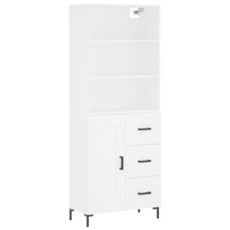 Berkfield Home Highboard White 69.5x34x180 cm Engineered Wood - thumbnail 2