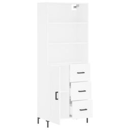 Berkfield Home Highboard White 69.5x34x180 cm Engineered Wood - thumbnail 4
