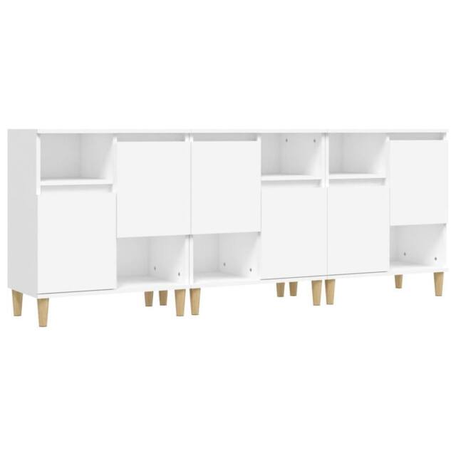 Berkfield Home Sideboards 3 pcs White 60x35x70 cm Engineered Wood - Size: 60 x 35 x 70 cm - image 1