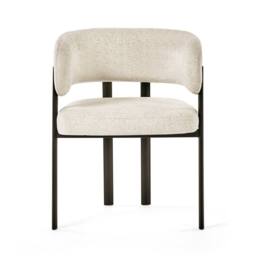 Cheshire Florentia Premium Cream Chenille Upholstered Dining Chairs - Set of 2 - thumbnail 2