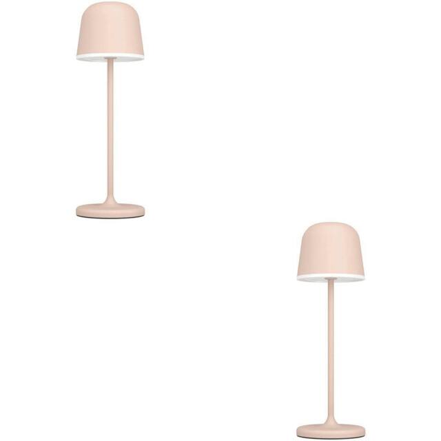 Loops 2 PACK Stylish Sandy Finish Table Lamp for Modern Indoor Home Décor in Nude - image 1