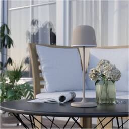 Loops 2 PACK Stylish Sandy Finish Table Lamp for Modern Indoor Home Décor in Nude - thumbnail 3