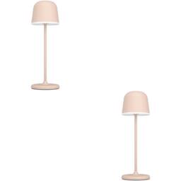 Loops 2 PACK Stylish Sandy Finish Table Lamp for Modern Indoor Home Décor in Nude - thumbnail 1