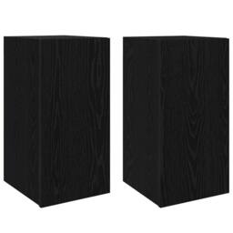 Berkfield Home TV Cabinet 4 pcs Black oak 30.5 x 30 x 60 cm Engineered wood - thumbnail 5