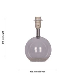 First Choice Lighting Buck - Glass Table Lamp Bases Only Twin Pack in Clear - thumbnail 3