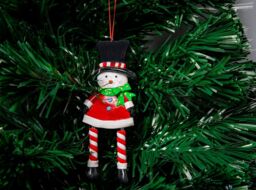 Shatchi Christmas Tree Hanging Decoration 12Pcs Santa Snowman Reindeer - thumbnail 5
