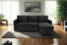 DS Living The Tranquilo 3 Seater Sofa Bed in Black - thumbnail 1