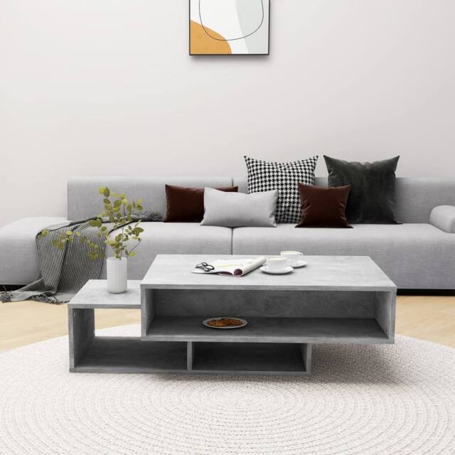Berkfield Home Decorative Coffee Table Concrete Grey 105x55x32 cm Engineered Wood - Size: 105 x 55 x 32 cm - image 1