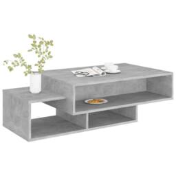 Berkfield Home Decorative Coffee Table Concrete Grey 105x55x32 cm Engineered Wood - Size: 105 x 55 x 32 cm - thumbnail 4