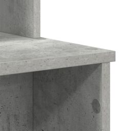 Berkfield Home Desk with Storage Concrete Grey 120.5x44x88.5 cm Engineered Wood - thumbnail 8