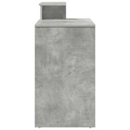 Berkfield Home Desk with Storage Concrete Grey 120.5x44x88.5 cm Engineered Wood - thumbnail 6