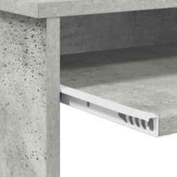 Berkfield Home Desk with Storage Concrete Grey 120.5x44x88.5 cm Engineered Wood - thumbnail 9