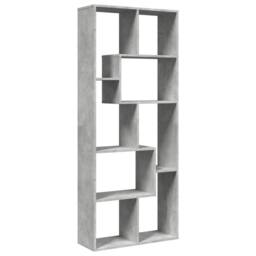 Berkfield Home Room Divider Bookcase Concrete Grey 67x25x161.5 cm Engineered Wood - thumbnail 7