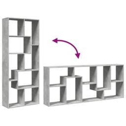 Berkfield Home Room Divider Bookcase Concrete Grey 67x25x161.5 cm Engineered Wood - thumbnail 8