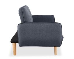 Home Detail Belmont fabric Sofa Bed With Button Detail & Wooden Legs in Dark Grey - thumbnail 3