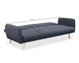 Home Detail Belmont fabric Sofa Bed With Button Detail & Wooden Legs in Dark Grey - thumbnail 6