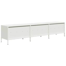 Berkfield Home TV Cabinet White 202x39x43.5 cm Cold-rolled Steel - thumbnail 7