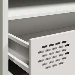 Berkfield Home TV Cabinet White 202x39x43.5 cm Cold-rolled Steel - thumbnail 9