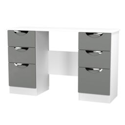 Ready Assembled 2 U Holborn 6 Drawer Kneehole Desk (Ready Assembled) in Dark Grey - thumbnail 3